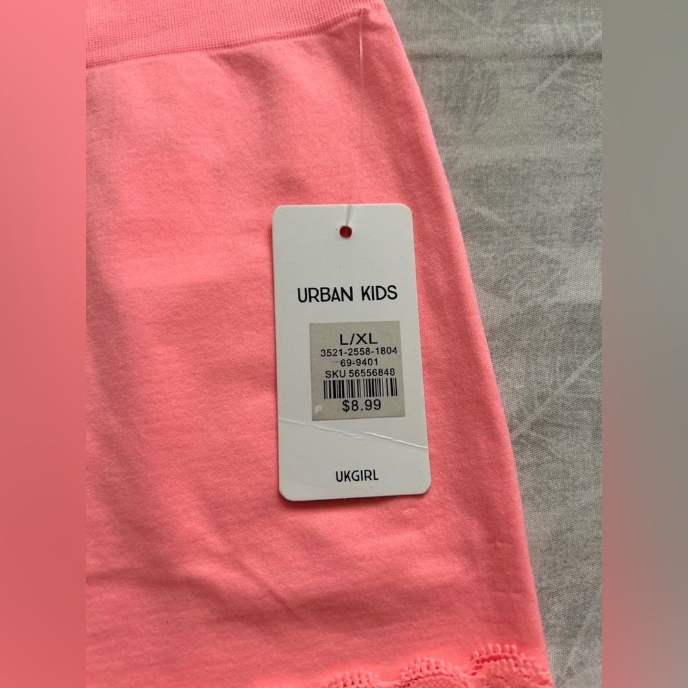 girls coral colour leggings from urban kids